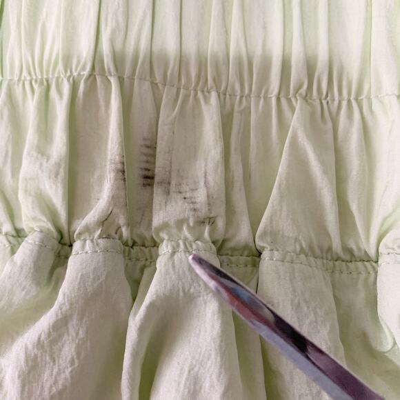 Free People L FP Movement Way Home Short High Waist Lemon Lime *flaw - Picture 10 of 10